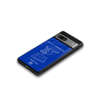 sick skateboarder blue doodle back phone cover | glass case for Google Pixel 7