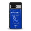 sick skateboarder blue doodle back phone cover | glass case for Google Pixel 8