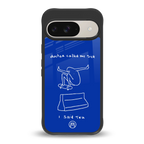 sick skateboarder blue doodle back phone cover | glass case for google pixel 9