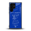 sick skateboarder blue doodle back phone cover | glass case for samsung galaxy s23 ultra