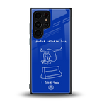 sick skateboarder blue doodle back phone cover | glass case for samsung galaxy s23 ultra