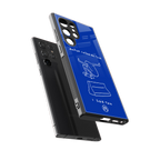 sick skateboarder blue doodle back phone cover | glass case for samsung galaxy s23 ultra