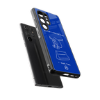 sick skateboarder blue doodle back phone cover | glass case for samsung galaxy s25 ultra