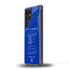 sick skateboarder blue doodle back phone cover | glass case for samsung galaxy s25 ultra