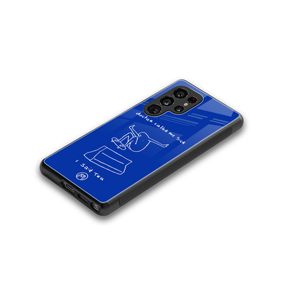 sick skateboarder blue doodle back phone cover | glass case for samsung galaxy s25 ultra
