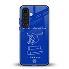 sick skateboarder blue doodle back phone cover | glass case for samsung galaxy s25