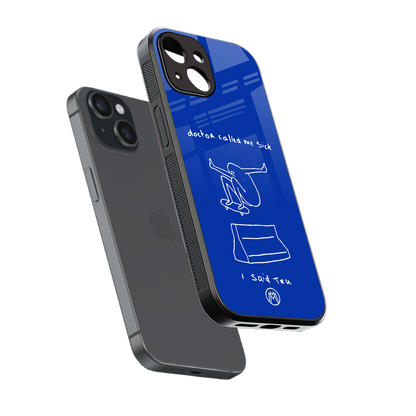 sick skateboarder blue doodle back phone cover | glass case for iphone 15