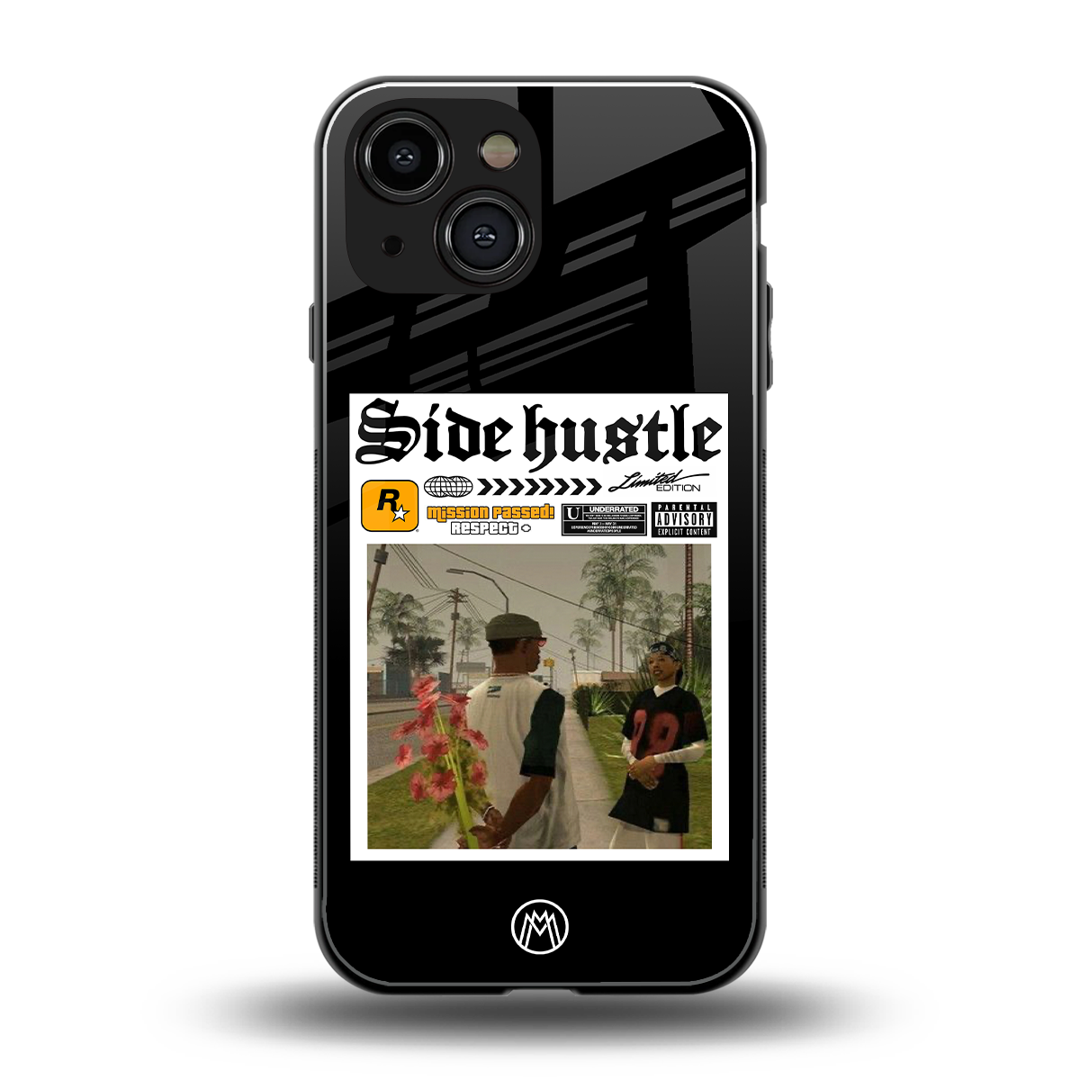 side hustle back phone cover | glass case for iphone 13 mini