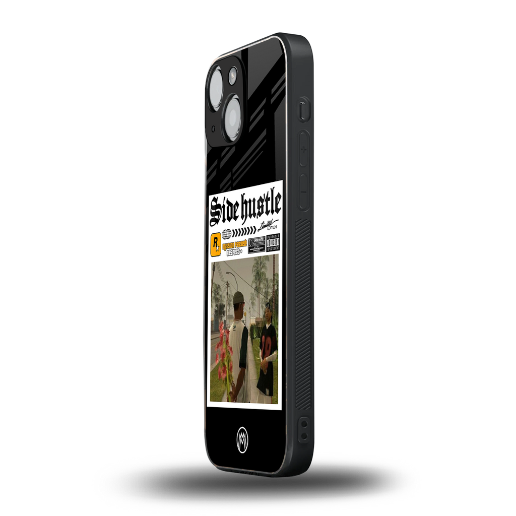 side hustle back phone cover | glass case for iphone 13 mini