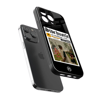side hustle back phone cover | glass case for iphone 13 pro max