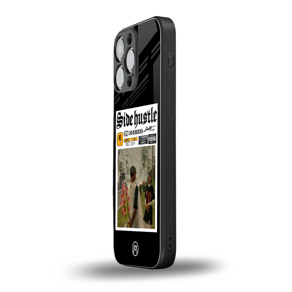 side hustle back phone cover | glass case for iphone 13 pro max