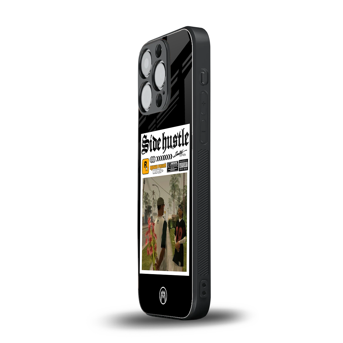 side hustle back phone cover | glass case for iphone 13 pro