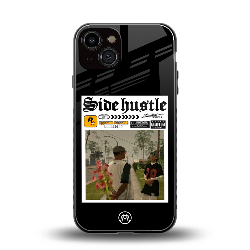 side hustle back phone cover | glass case for iphone 13