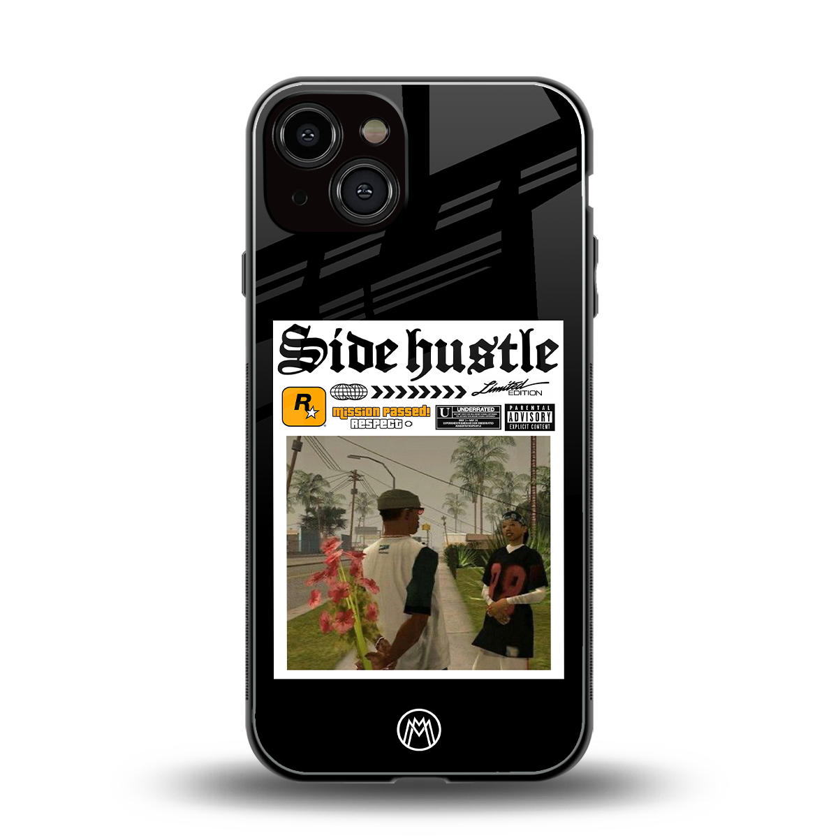 side hustle back phone cover | glass case for iphone 13