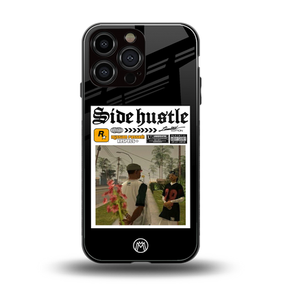side hustle back phone cover | glass case for iphone 14 pro max