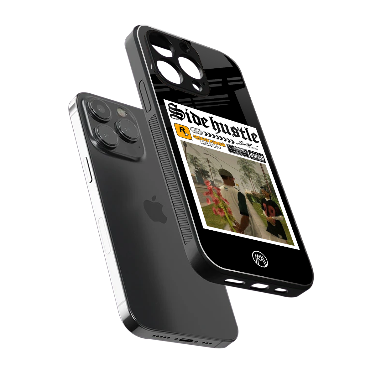 side hustle back phone cover | glass case for iphone 14 pro max