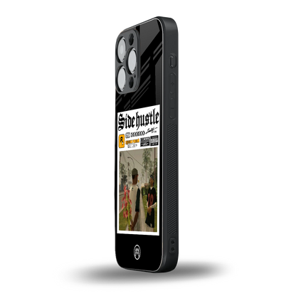 side hustle back phone cover | glass case for iphone 14 pro max