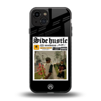 side hustle back phone cover | glass case for iphone 15