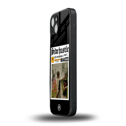 side hustle back phone cover | glass case for iphone 14