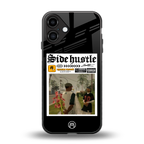 side hustle back phone cover | glass case for iphone 16 plus