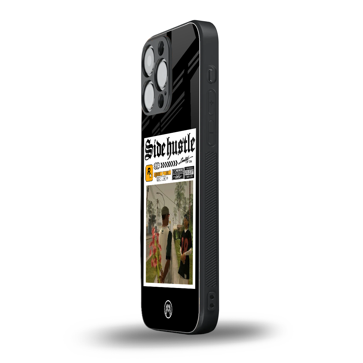 side hustle back phone cover | glass case for iphone 16 pro max