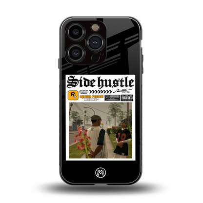 side hustle back phone cover | glass case for iphone 16 pro