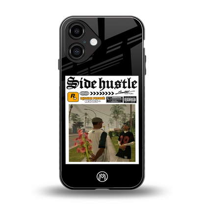side hustle back phone cover | glass case for iphone 16