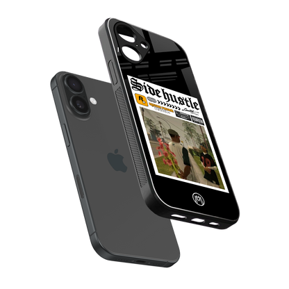 side hustle back phone cover | glass case for iphone 16