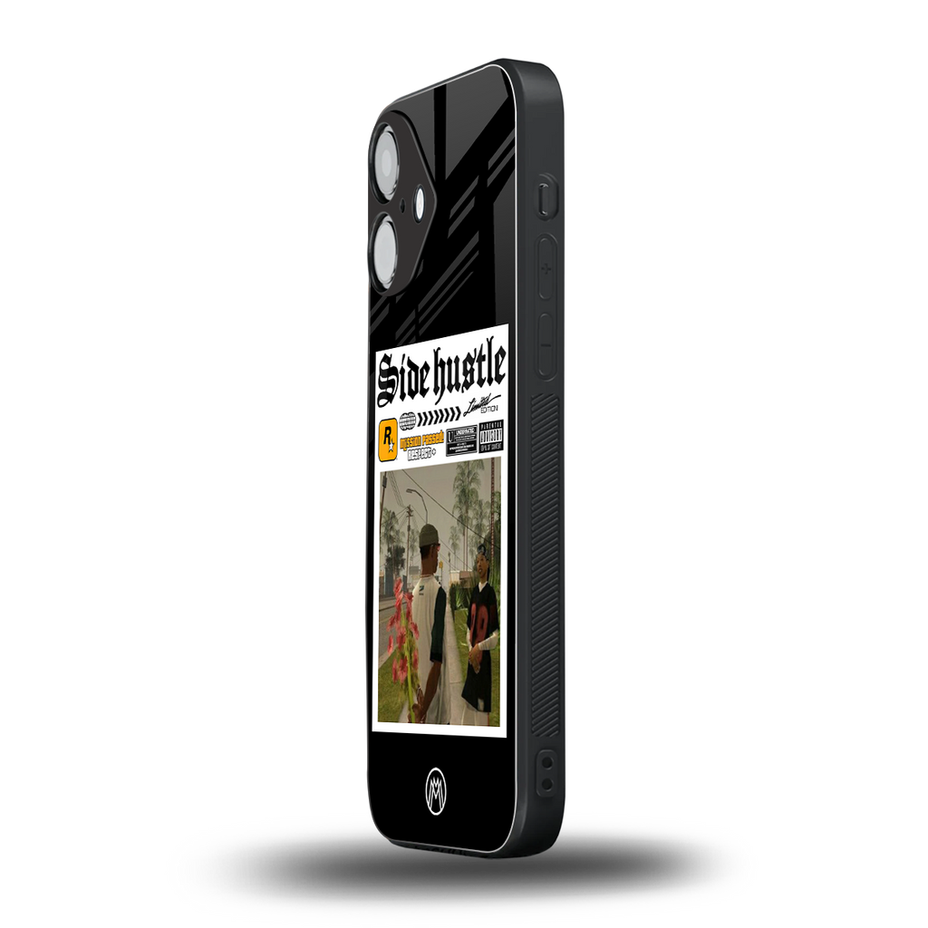 side hustle back phone cover | glass case for iphone 16