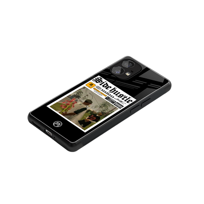 side hustle back phone cover | glass case for nothing phone 1