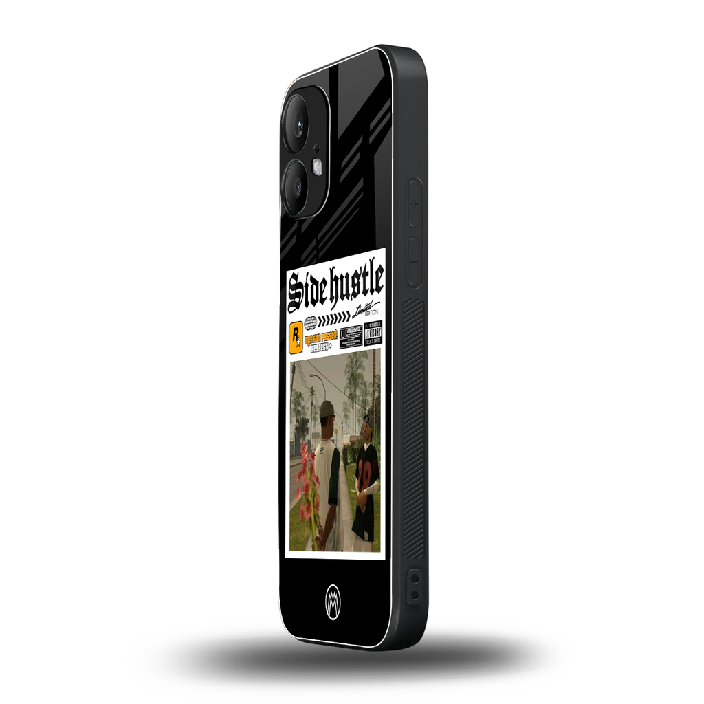 side hustle back phone cover | glass case for nothing phone 2
