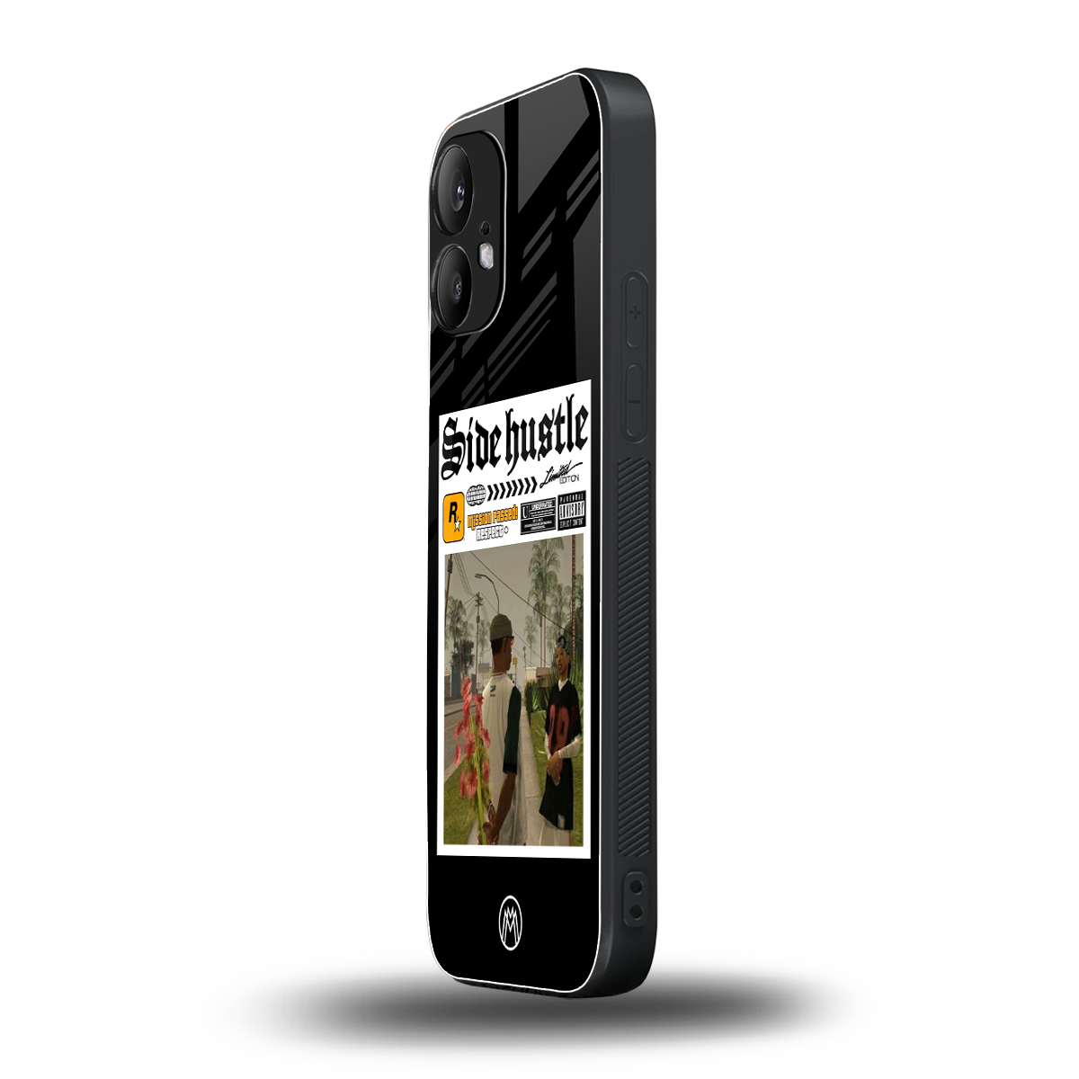 side hustle back phone cover | glass case for nothing phone 2