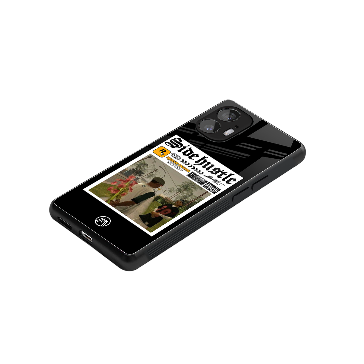 side hustle back phone cover | glass case for nothing phone 2