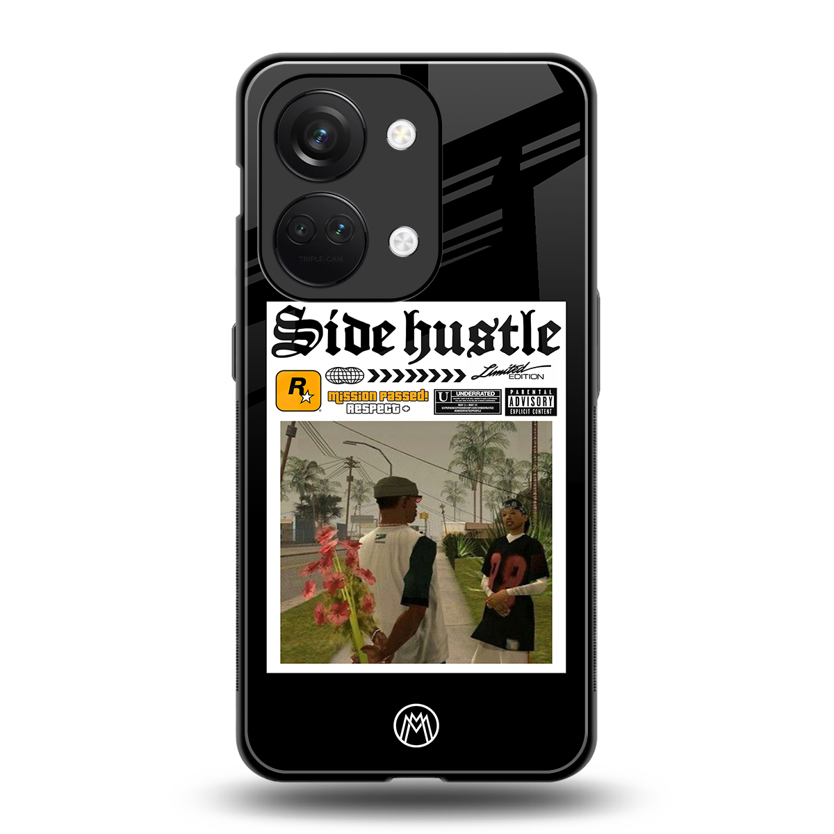 side hustle back phone cover | glass case for oneplus nord 3