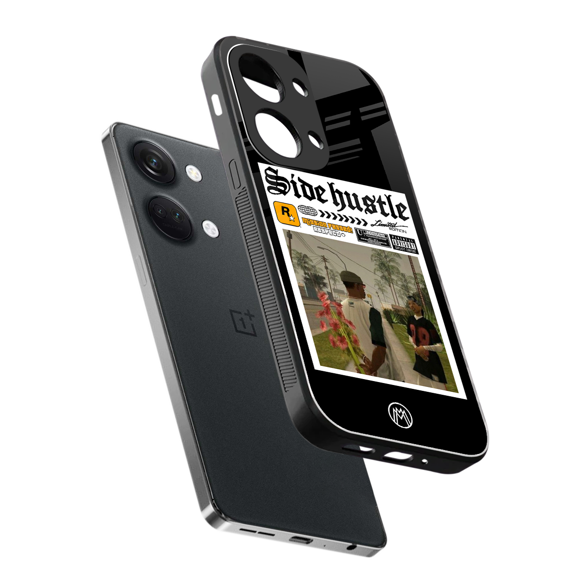 side hustle back phone cover | glass case for oneplus nord 3
