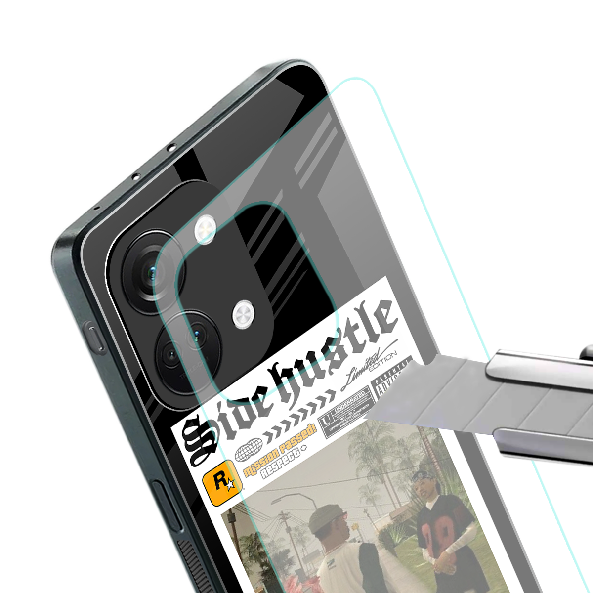 side hustle back phone cover | glass case for oneplus nord 3