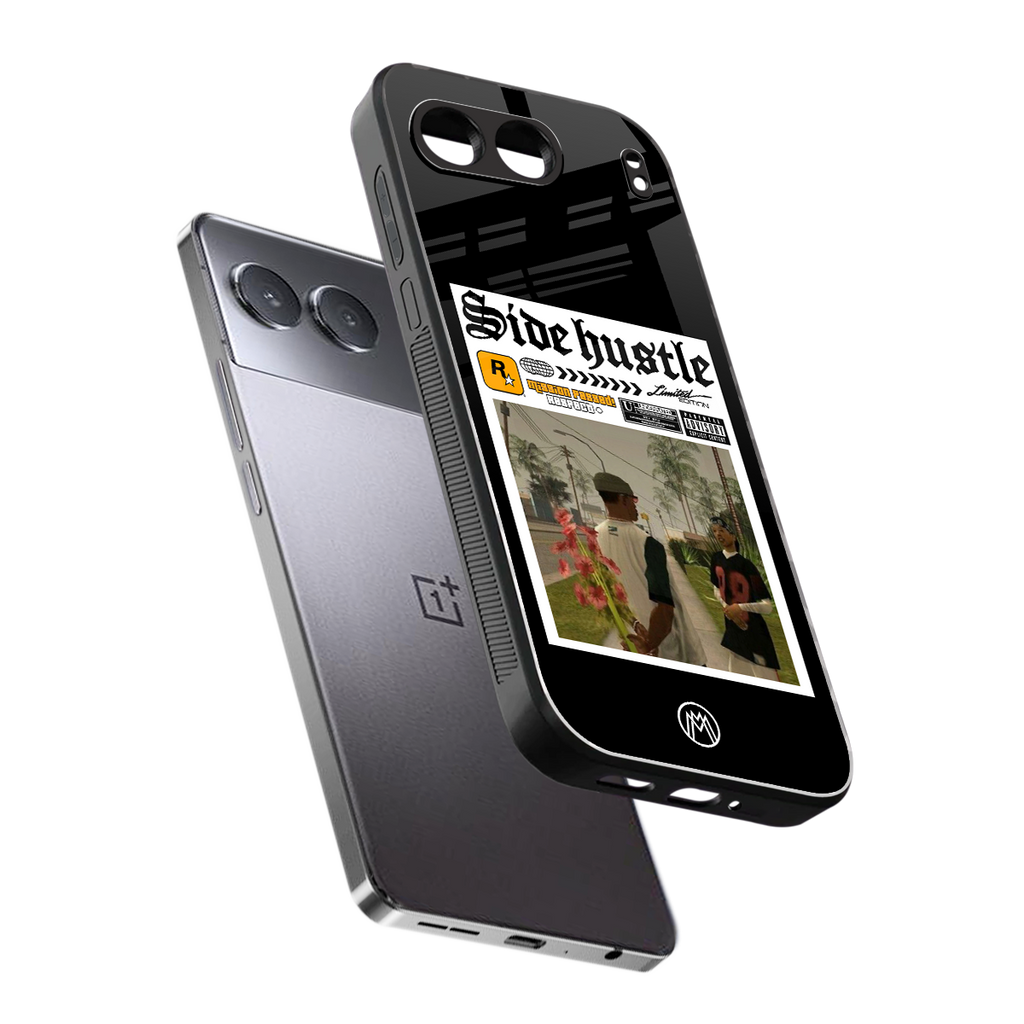 side hustle back phone cover | glass case for oneplus nord 4