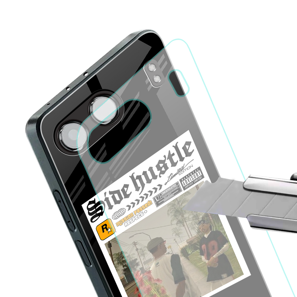 side hustle back phone cover | glass case for oneplus nord 4