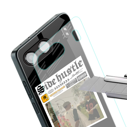 side hustle back phone cover | glass case for oneplus nord 4
