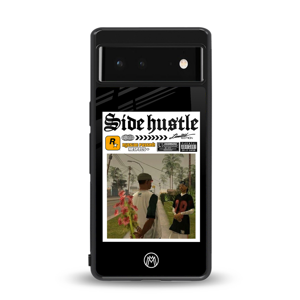 side hustle back phone cover | glass case for google pixel 6