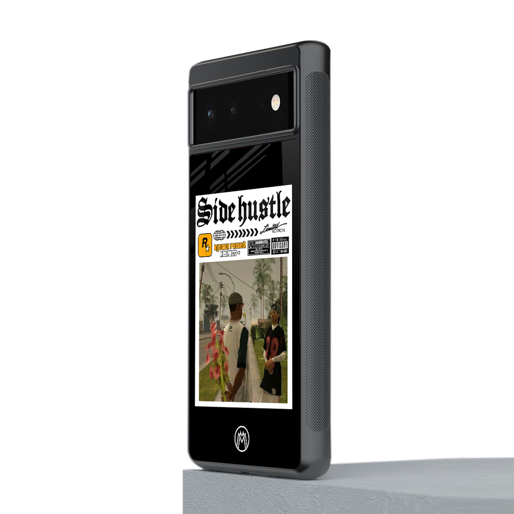side hustle back phone cover | glass case for google pixel 6