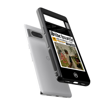 side hustle back phone cover | glass case for Google Pixel 7A