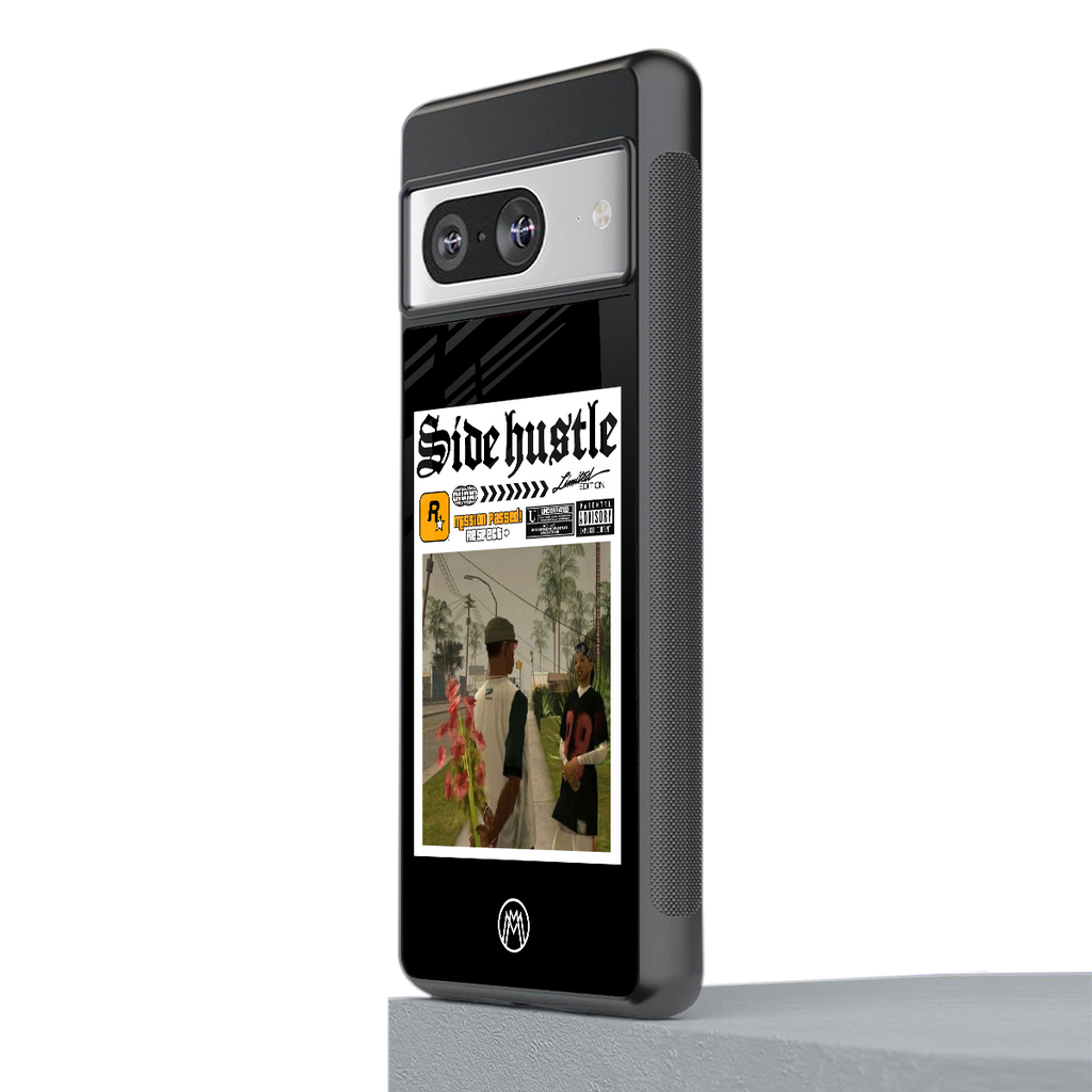side hustle back phone cover | glass case for Google Pixel 8