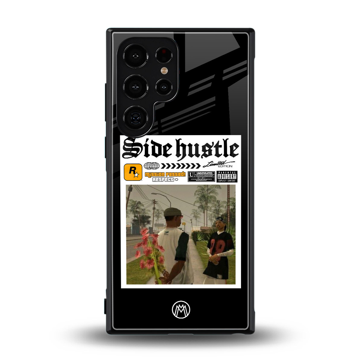side hustle back phone cover | glass case for samsung galaxy s23 ultra