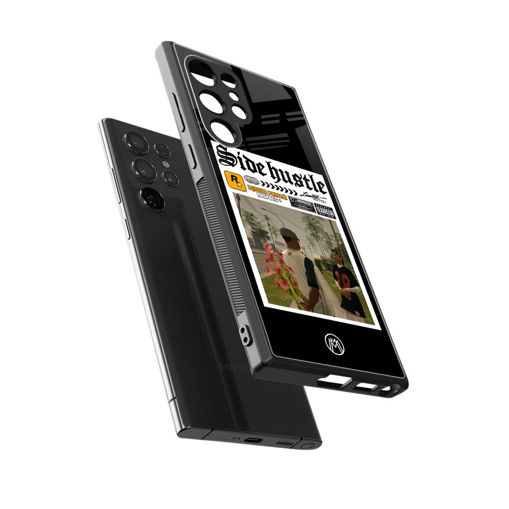 side hustle back phone cover | glass case for samsung galaxy s23 ultra