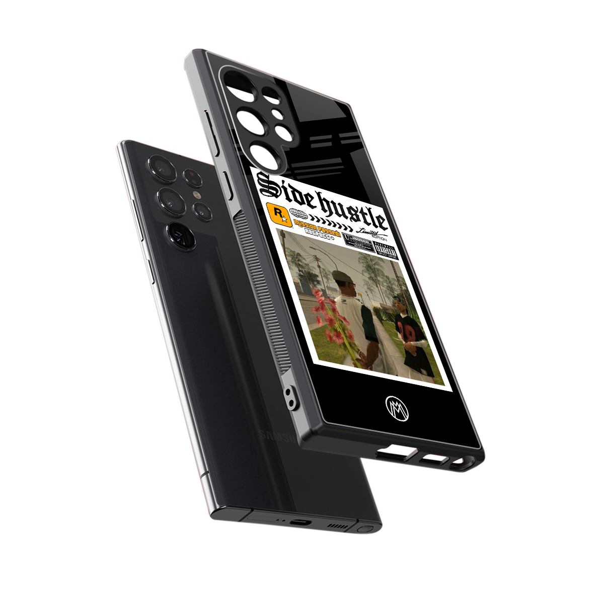 side hustle back phone cover | glass case for samsung galaxy s23 ultra