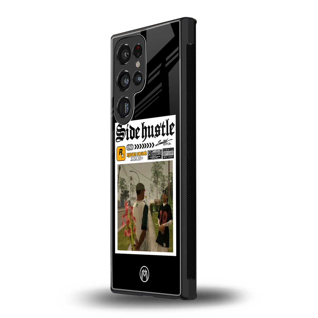 side hustle back phone cover | glass case for samsung galaxy s23 ultra