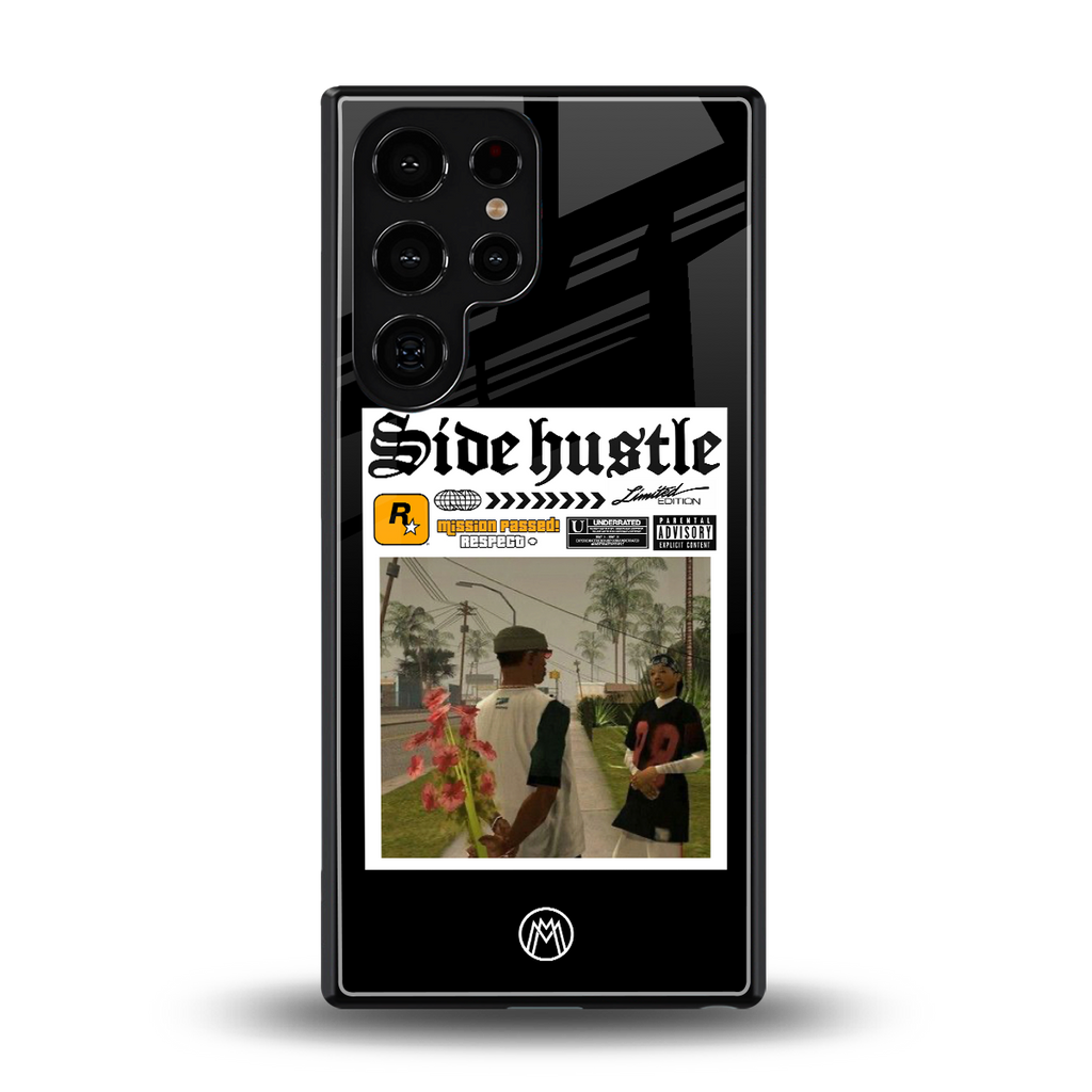 side hustle back phone cover | glass case for samsung galaxy s25 ultra