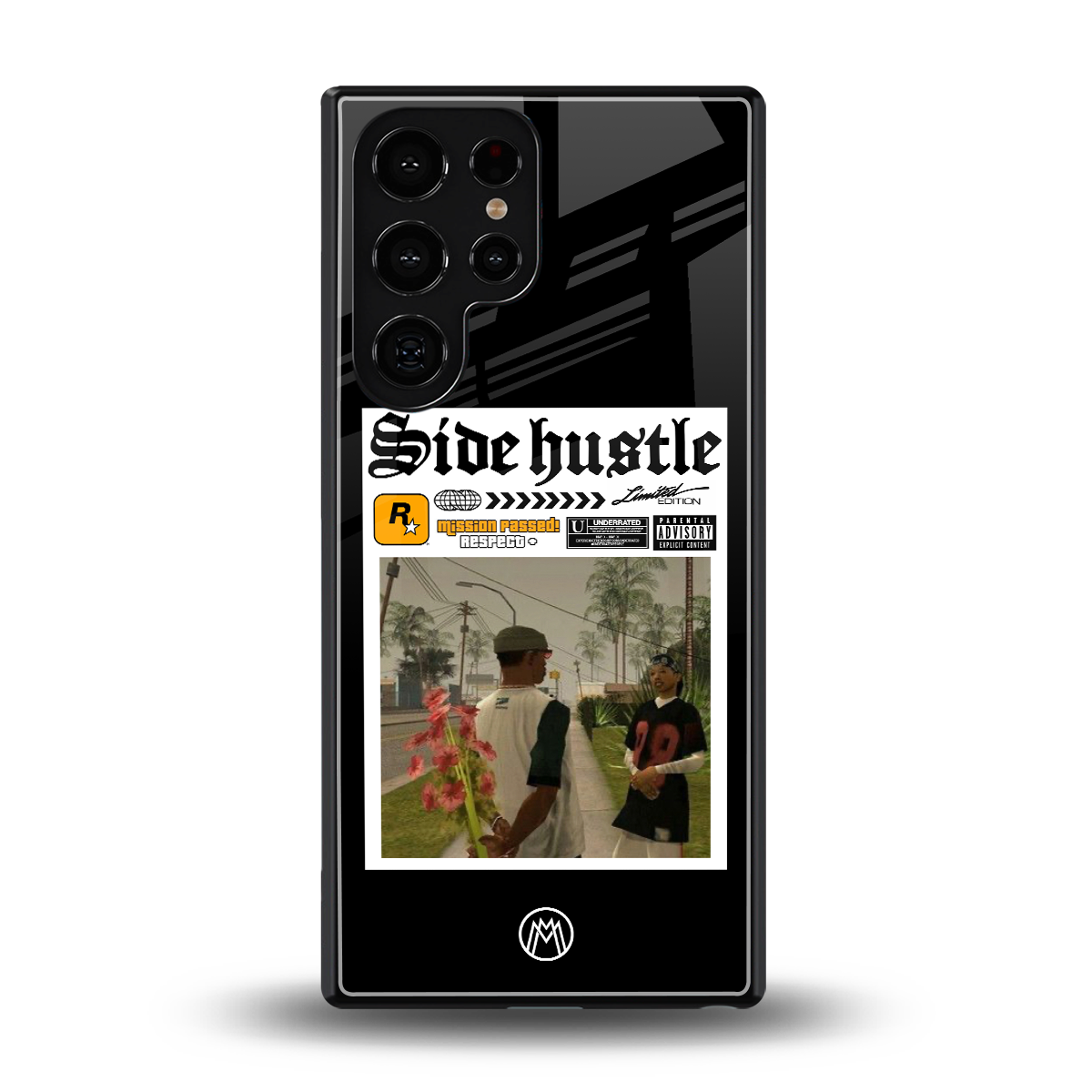 side hustle back phone cover | glass case for samsung galaxy s25 ultra