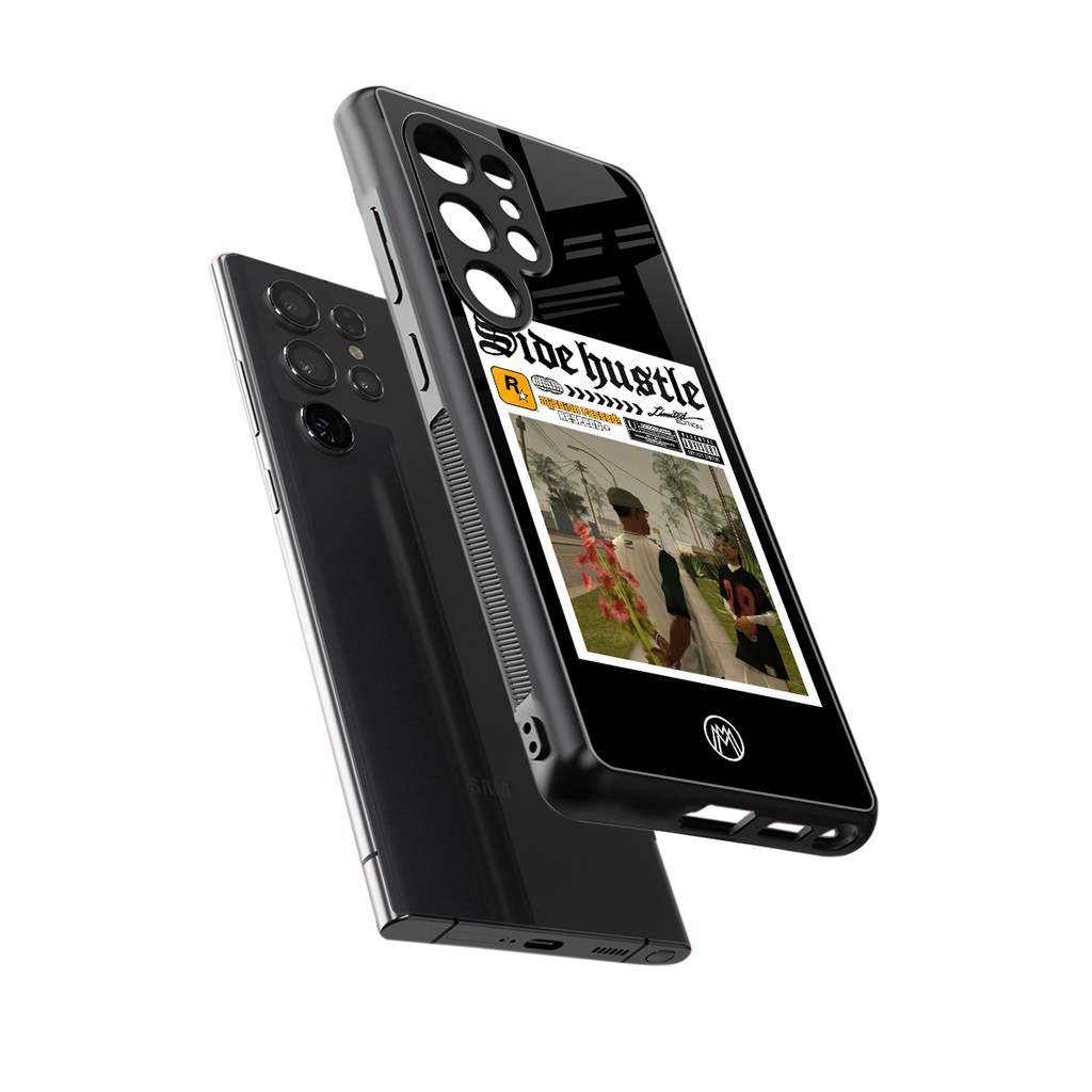 side hustle back phone cover | glass case for samsung galaxy s25 ultra